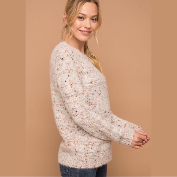 MIXED COLOR RAGLAN PULLOVER SWEATER - Picture 3 of 7